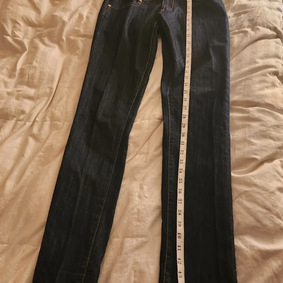 Denim/jeans very high waist stitched blue size 9 - Picture 8 of 10